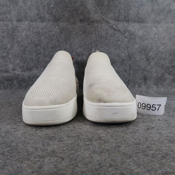 Steve Madden Shoes Womens 7 Sneakers Slip On Casual Fashion Knit White Platform - Picture 4 of 16